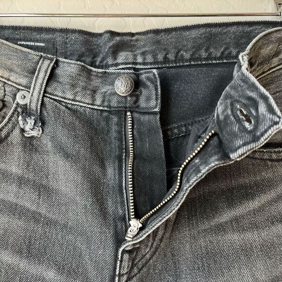 R13 Black Flare Wide Leg Jeans with Distressed Details - Picture 5 of 10